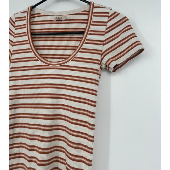 Faherty Freestyle Rib Knit Tee Toulouse Stripe - Picture 3 of 8